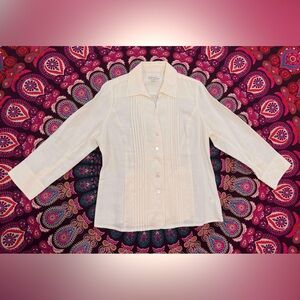 Linen Button-Up Shirt W/ Pockets